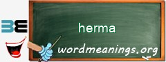 WordMeaning blackboard for herma